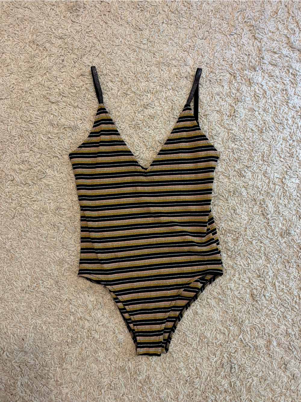Topshop Striped Bodysuit
